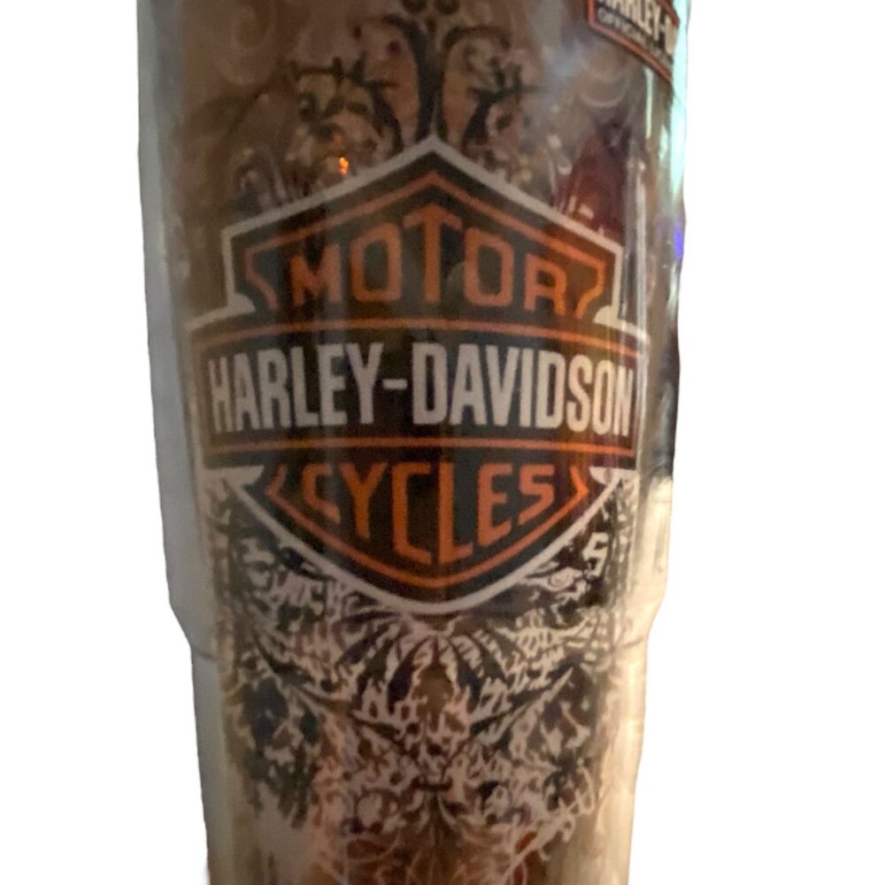 Harley-Davidson Official Licensed Travel Tumbler With Logo Design - 16 oz No Lid